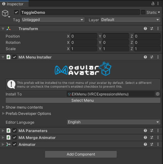 Component ordering