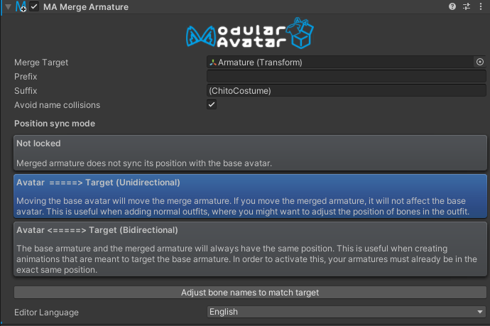 Merge Armature