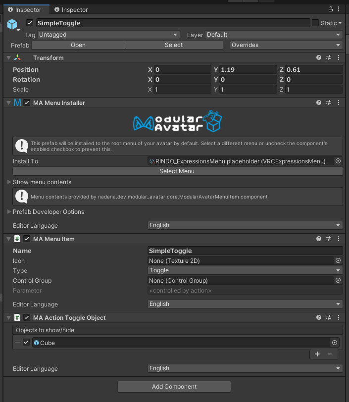 Simple toggle